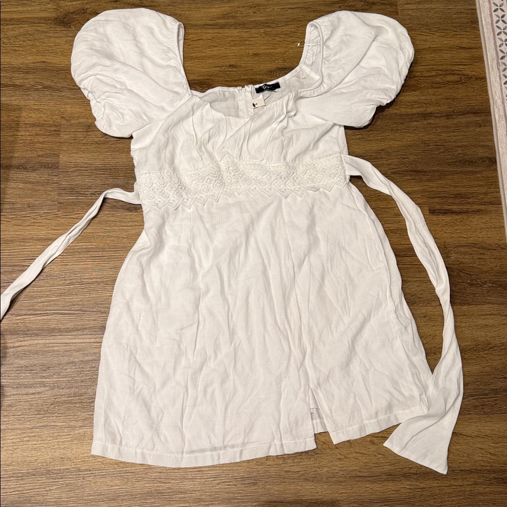 Trixxi White Wrap Dress